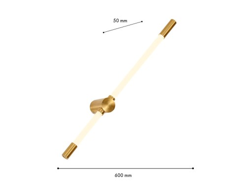 4688-1W, настенный светильник, D90xW50xH600, LEDx8.6W, 820LM, 4000K, included