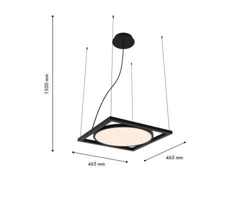 Подвес Favourite 4637-1P Pany LED*30W, 2625LM, 4000K, IP20 L460*W460*H500/1500мм