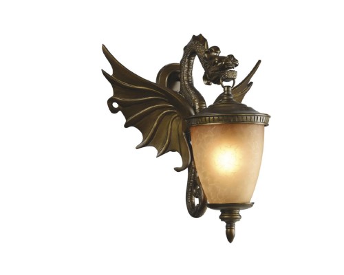 Уличный настенный светильник Favourite 1717-1W Dragon коричневый