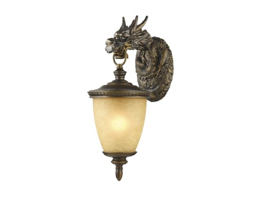 Уличный настенный светильник Favourite 1716-1W Dragon коричневый