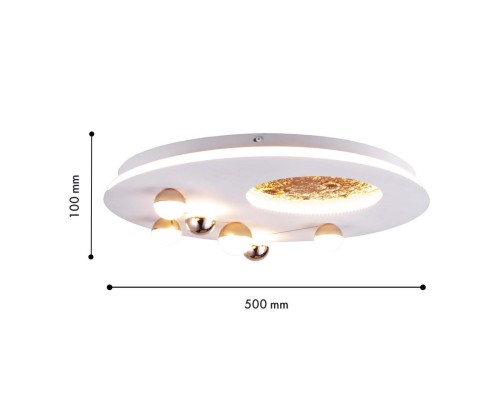 Потолочный светильник Favourite 4630-5C Plaides LED*42W, 2530LM, 4000K D500*H100мм