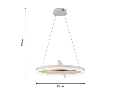 Подвесная люстра F-Promo 4653-1P Bardy LED*25W, 1500LM, 4000K D500*H250/1300мм