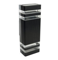 Светильник садово-парковый  Feron.ONE DH0807-P, на стену вверх/вниз,  2*GU10 220-240V, черный пластик