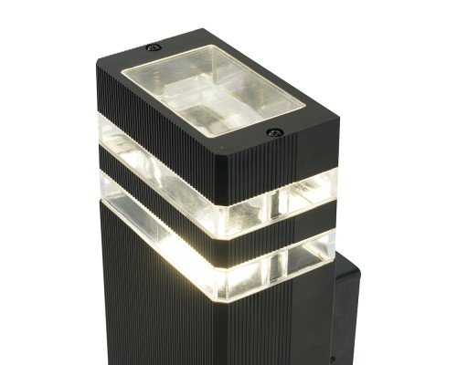 Светильник садово-парковый  Feron.ONE DH0807-P, на стену вверх/вниз,  2*GU10 220-240V, черный пластик