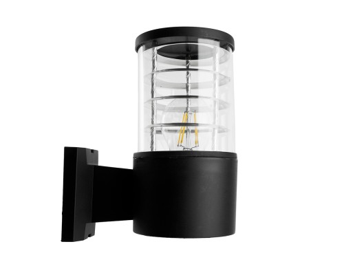 Светильник садово-парковый Feron.ONE DH0801-P, на стену вверх, E27 230V, черный пластик