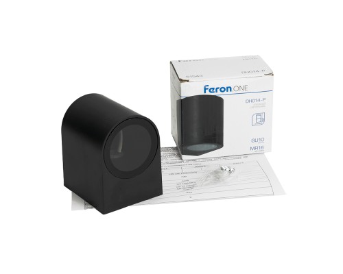 Светильник садово-парковый Feron.ONE DH014-P,на стену, GU10 220-240V, черный пластик