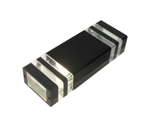 Светильник садово-парковый  Feron.ONE DH0807-P, на стену вверх/вниз,  2*GU10 220-240V, черный пластик