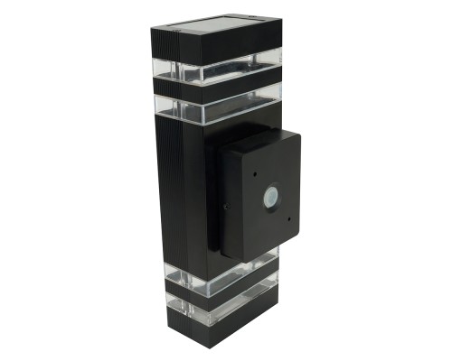 Светильник садово-парковый  Feron.ONE DH0807-P, на стену вверх/вниз,  2*GU10 220-240V, черный пластик