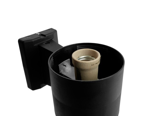 Светильник садово-парковый Feron.ONE DH0801-P, на стену вверх, E27 230V, черный пластик