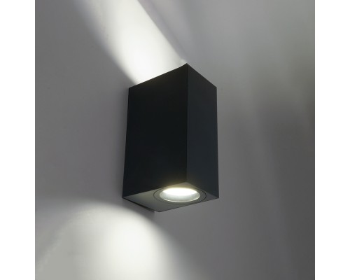 Светильник садово-парковый Feron.ONE DH051-P,на стену, 2*GU10 220-240V, черный пластик