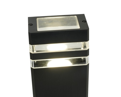 Светильник садово-парковый  Feron.ONE DH0807-P, на стену вверх/вниз,  2*GU10 220-240V, черный пластик