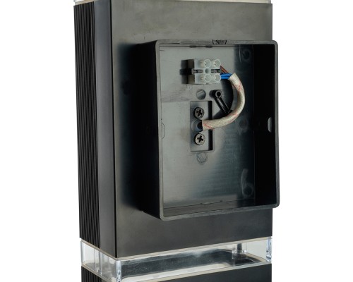 Светильник садово-парковый  Feron.ONE DH0807-P, на стену вверх/вниз,  2*GU10 220-240V, черный пластик