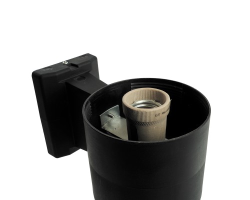 Светильник садово-парковый Feron.ONE DH0802-P, на стену вверх/вниз,  E27 230V, черный пластик