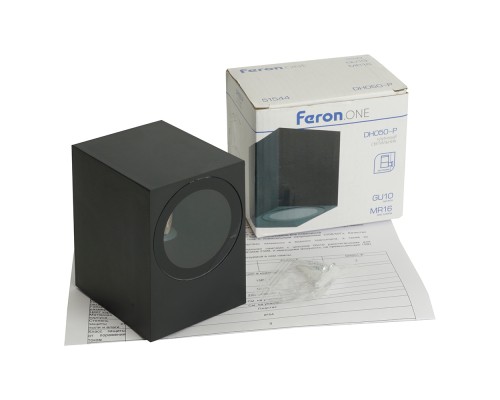 Светильник садово-парковый Feron.ONE DH050-P,на стену, GU10 220-240V, черный пластик