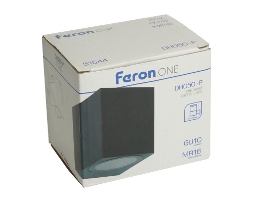 Светильник садово-парковый Feron.ONE DH050-P,на стену, GU10 220-240V, черный пластик