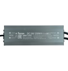 Трансформатор электронный для светодиодной ленты 250W 24V IP67 (драйвер), LB007 FERON