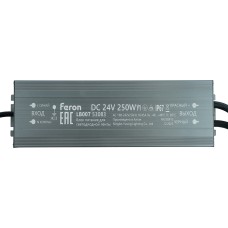 Трансформатор электронный для светодиодной ленты 250W 24V IP67 (драйвер), LB007 FERON