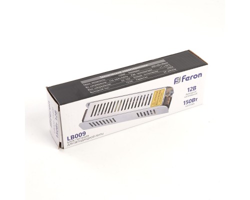 Блок питания для светодиодной ленты 150W 12V Feron LB009 21496