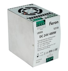 Трансформатор электронный для светодиодной ленты 48W 24V ( ультратонкий драйвер), LB001