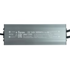 Трансформатор электронный для светодиодной ленты 300W 24V IP67 (драйвер), LB007 FERON