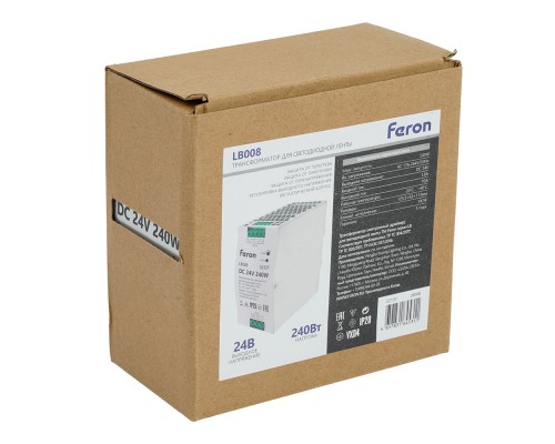 Трансформатор электронный для светодиодной ленты 48W 24V ( ультратонкий драйвер), LB001