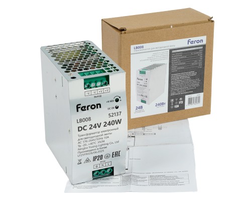 Трансформатор электронный для светодиодной ленты 48W 24V ( ультратонкий драйвер), LB001