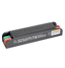 Трансформатор электронный для светодиодной ленты с плавным пуском и диммированием 60W 24V IP20, клипсы, LB004