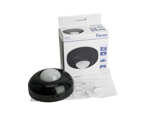 Датчик движения 1200W 6m  120°(гориз.) 360°(верт.) черный SEN5/LX20B