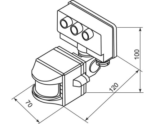 Датчик движения 1200W 10m 120° белый, SEN15/LX02