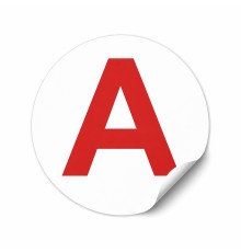 Самоклеящаяся этикетка INFO EK001 А (для аварийных светильников) 50х50мм 