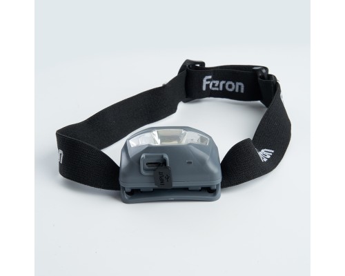 Фонарь налобный Feron TH2301 с аккумулятором 3W 1COB USB IP44, пластик