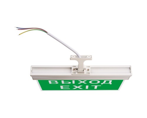 Светильник аккумуляторный, 10 LED/1W 230V, AC/DC  зеленый 260*245*35 mm, белый, Выход, EL60