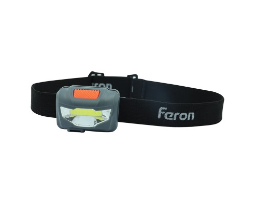 Фонарь налобный Feron TH2301 с аккумулятором 3W 1COB USB IP44, пластик