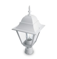 Светильник садово-парковый Feron 4103/PL4103 четырехгранный на столб 60W E27 230V, белый