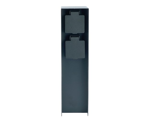 Розетка уличная Feron TM200, 220-230V, 16A, IP44, 70*70*300мм, черный