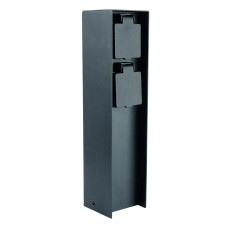 Розетка уличная Feron TM200, 220-230V, 16A, IP44, 70*70*300мм, черный