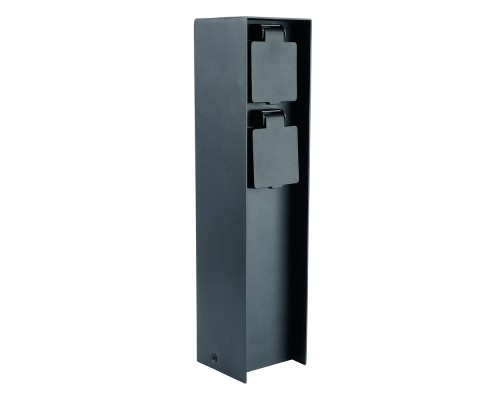 Розетка уличная Feron TM200, 220-230V, 16A, IP44, 70*70*300мм, черный