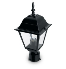Светильник садово-парковый Feron 4103/PL4103 четырехгранный на столб 60W E27 230V, черный