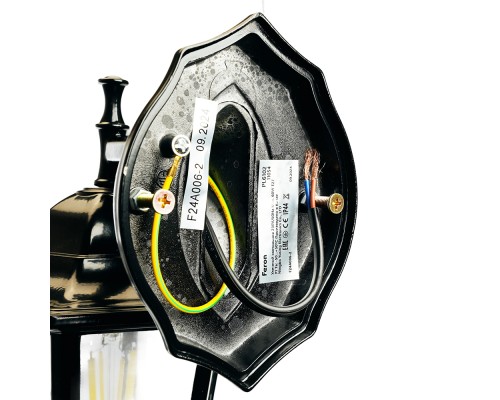Светильник садово-парковый Feron 6102/PL6102 шестигранный на стену вниз 60W E27 230V, черный