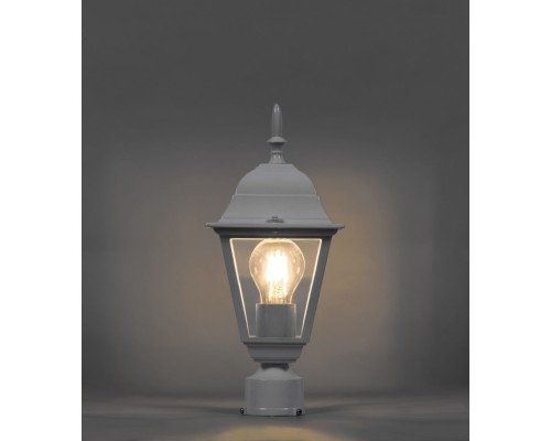 Светильник садово-парковый Feron 4103/PL4103 четырехгранный на столб 60W E27 230V, белый