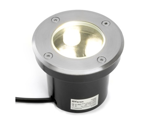 Светодиодный светильник тротуарный (грунтовый) Feron SP2801, 3W, AC 12-24V, низковольтный, 4000К, черный,100*H80mm, вн.диаметр: 70mm, IP67