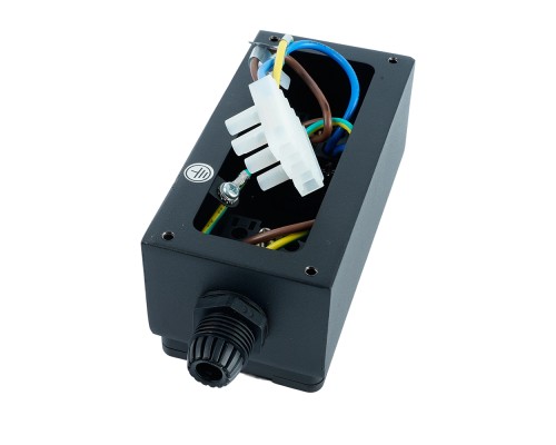Розетка уличная Feron TM201, 220-230V, 16A, IP44, 70*60*380мм, черный