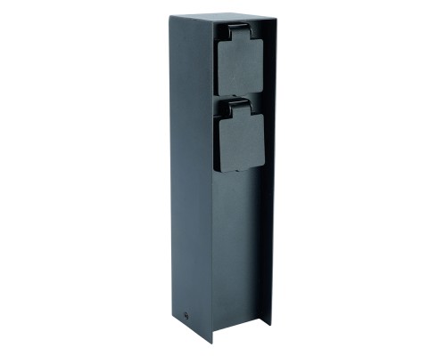 Розетка уличная Feron TM200, 220-230V, 16A, IP44, 70*70*300мм, черный