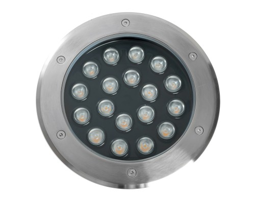 Светодиодный светильник тротуарный (грунтовый) Feron SP2804, 20W, AC12V, низковольтный, 4000K, металлик, IP67