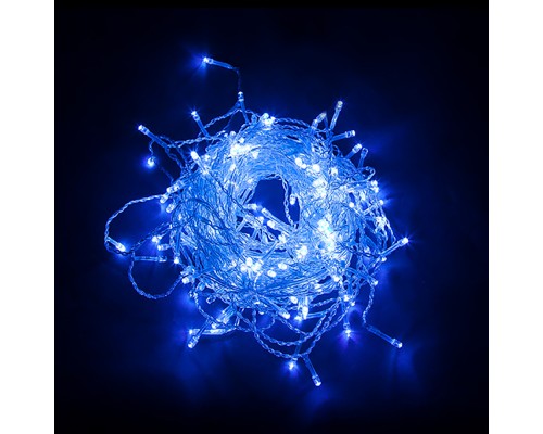 Светодиодная гирлянда Feron CL21 занавес, статичная, 3*2м  + 3м 230V синий c питанием от сети, прозрачный шнур