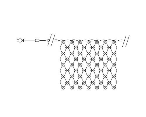 Светодиодная гирлянда Feron CL70 сеть 1,5х1,5м + 1.5м 230V 5000К c питанием от сети