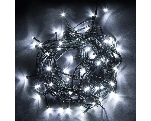 Светодиодная гирлянда Feron CL33 линейная, статичная, 10 м +1.6м 230V 4000K c питанием от сети,  черный шнур