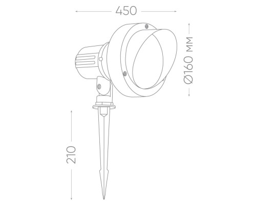 Тротуарный светодиодный светильник на колышке Feron SP2706 12W холодный белый IP65 (арт. 32132)