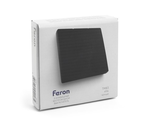 Выключатель беспроводной FERON TM83, 230V, 500W, трехклавишный, черный