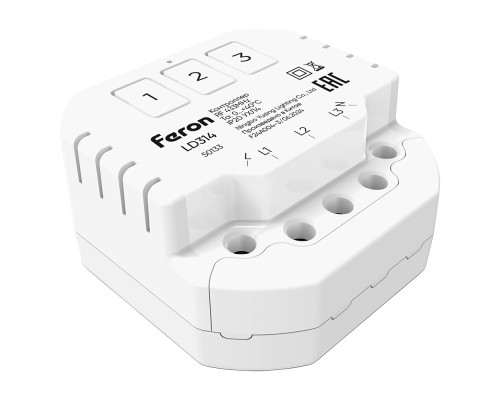 Контроллер для управления осветительным оборудованием на 3 канала, компактный, радиочастотный LD314